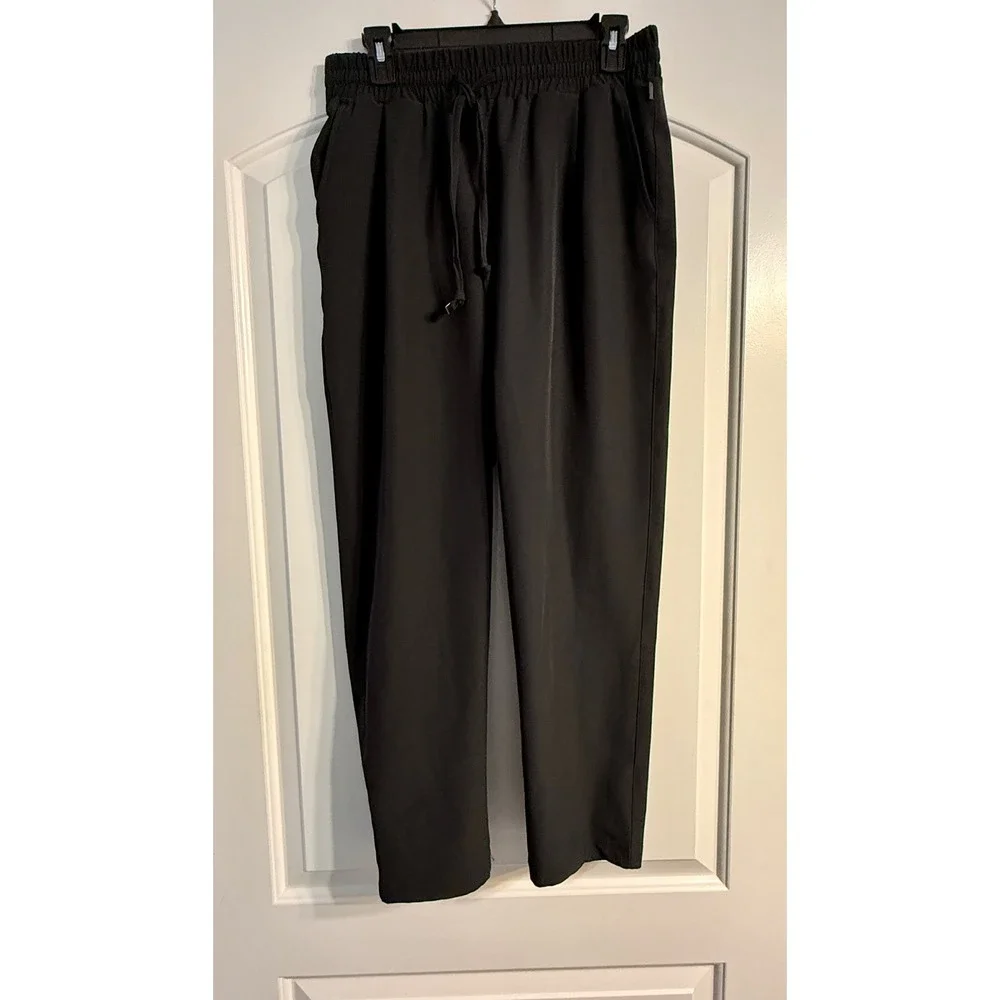 Mondetta Jogger Pants Medium Black Performance Luxury Drawstring Athleisure Chic